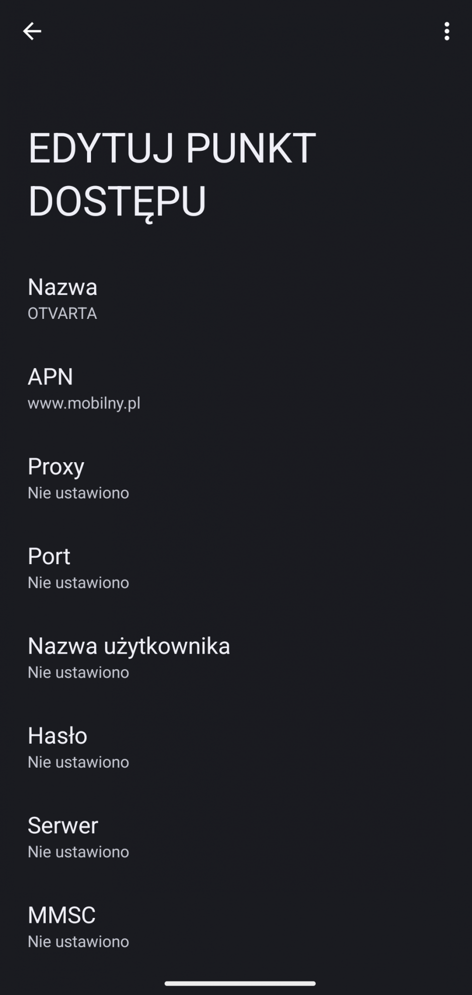 konfiguracja punktu dostępu