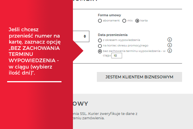 przeniesienie numeru na kartę