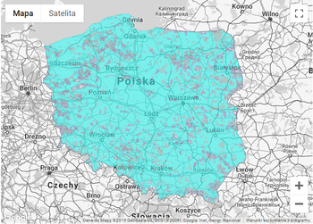 Mapa zasięgu LTE